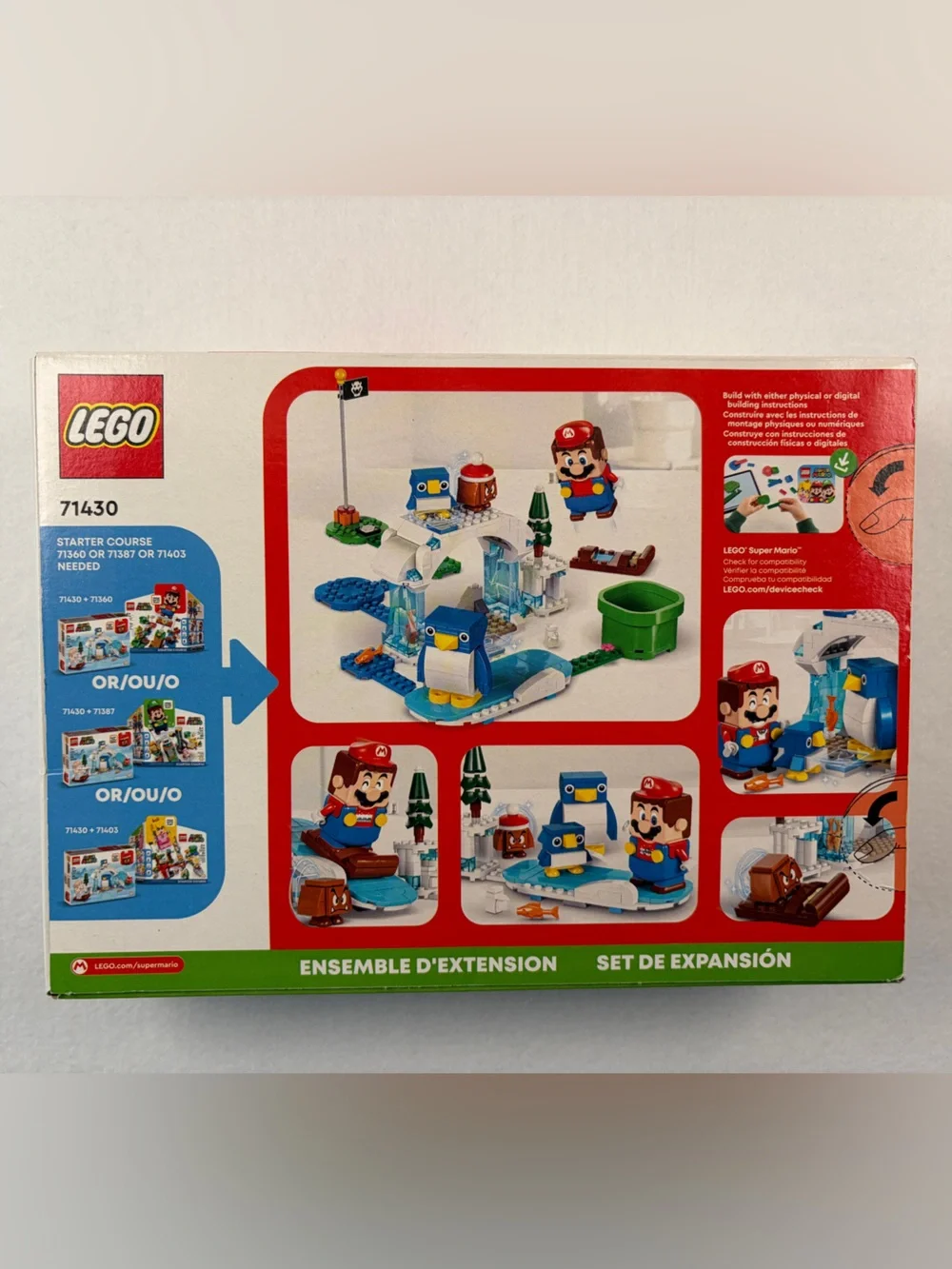 NWT Lego Nintendo Super Mario 71430 Penguin Family Snow Adventure Expansion Set